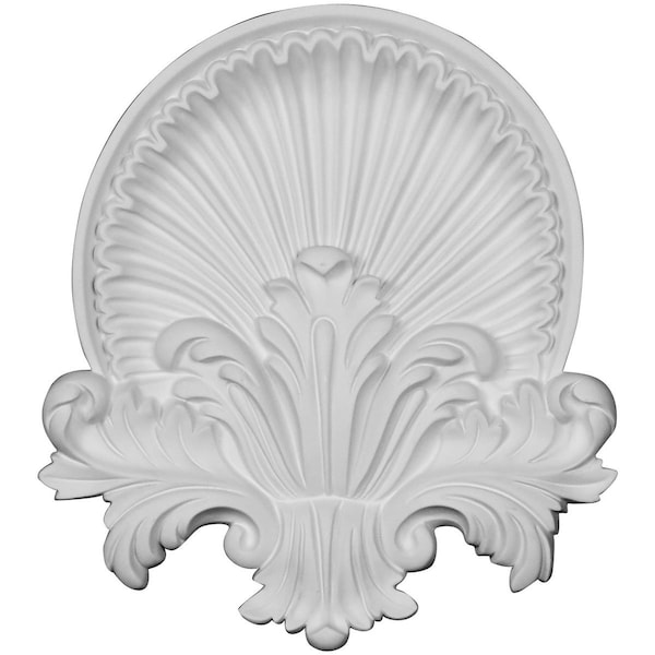 Ekena Millwork 10 5/8"W x 11 3/4"H x 1 1/8"P Shell Center Onlay ONL10X11X01SH - main